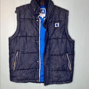 G-Star Blue Quilted Puffer Vest